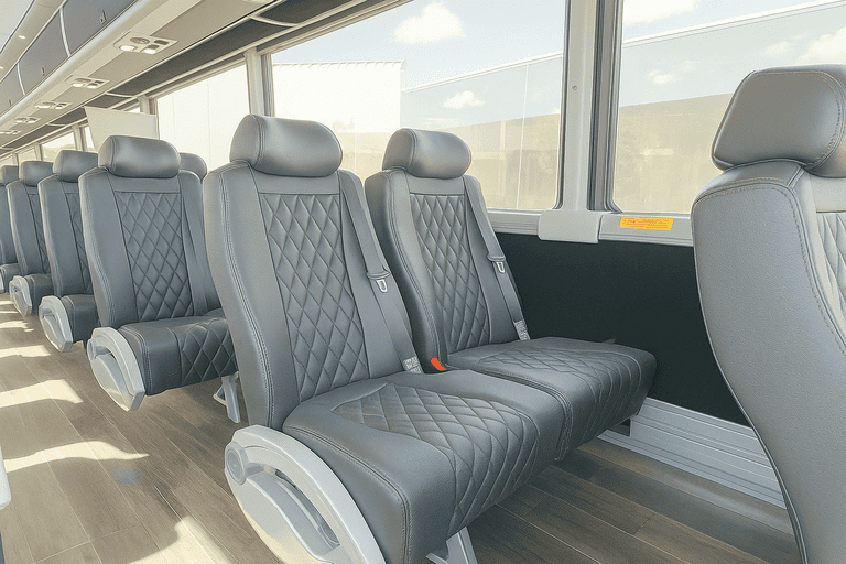 interior of Charter Bus Rental Coral Springs charter bus